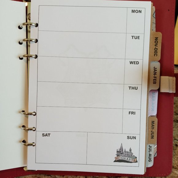 Harry Potter Hogwarts Planner Notebook Journal - Refillable - Picture 6 of 11